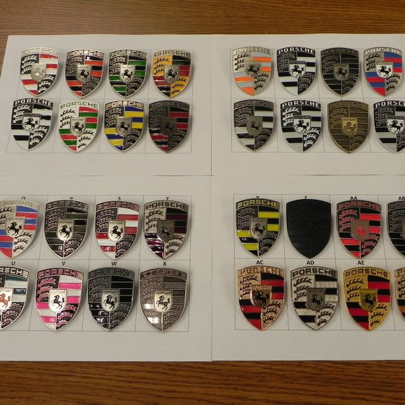 PORSCHE custom livery hood crests - Picture 1 of 9